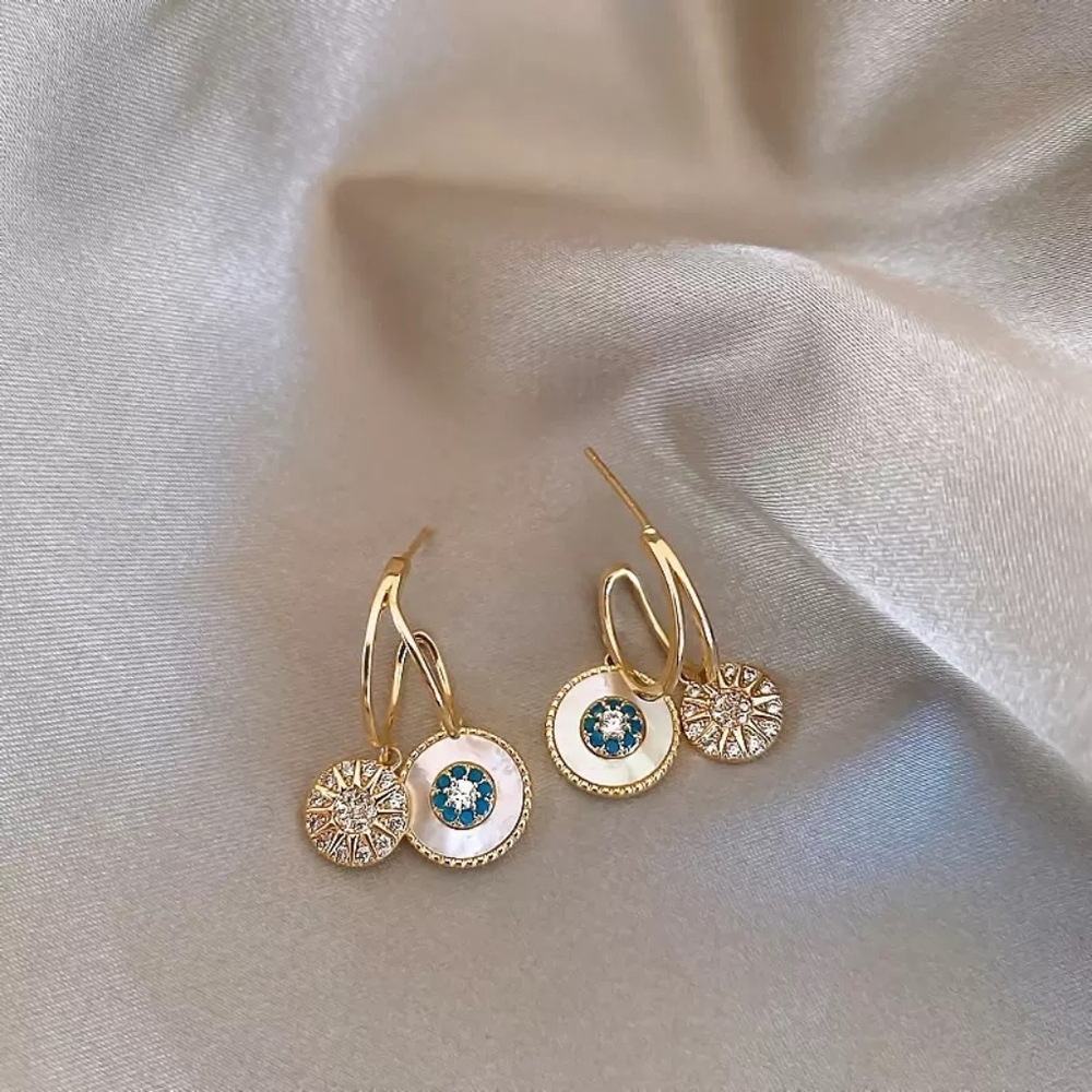 Express Gold and Teal Earrings